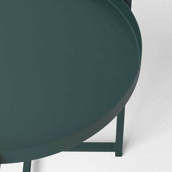 Room Essentials -  Outdoor Steel Round Side Table Tra Green - Picture 4 of 4
